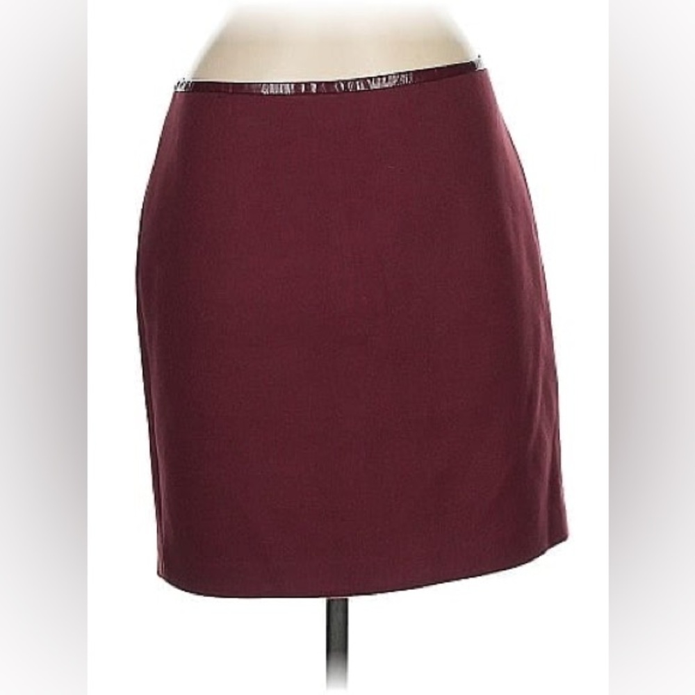 White House Black Market Burgundy Skirt
